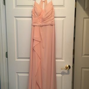 Floor length Azazie bridesmaid dress